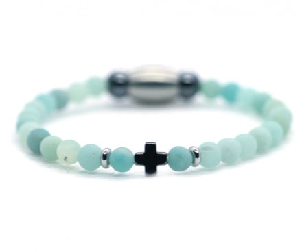 Ibizamen KIDS - Jongens - armband - mint - 4mm