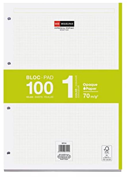 Navulblok A4 Geperforeerd met Geruit Papier – 100 Vellen 5x5mm Groen