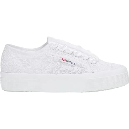 Superga Dames/Dames 2740 Bloem Macrame Trainers (Totaal Wit)