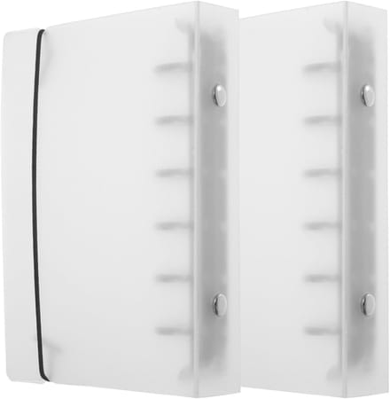 Transparante Loose Leaf Boek Set van 2, Desk Protectors, A7 Documenten Organizer, Aesthetic Ring Binder en Notitieboek Accessoires
