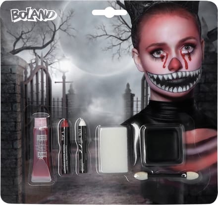 Boland - Set schmink Crazy cat - - Schminkset - Themafeest, Halloween - Halloween en Horror- Fantasy