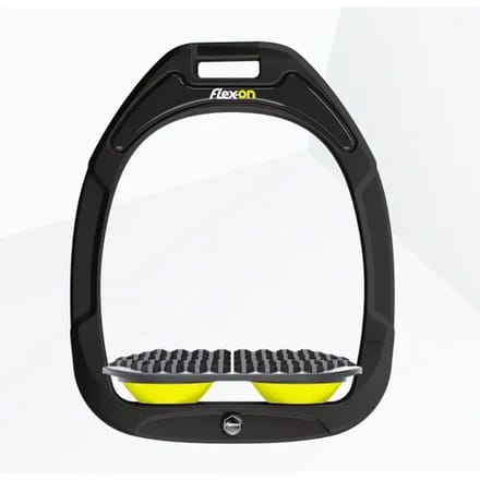 Zwart/Grijs/Geel Endurance stijgbeugels Flex-On Green Composite