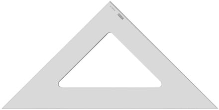 MINERVA Geodriehoek, Hypotenusa: 424 mm, 45 Graden