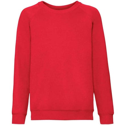 Fruit of the Loom Klassiek Raglan Sweatshirt voor kinderen/Kinderen (Rood)
