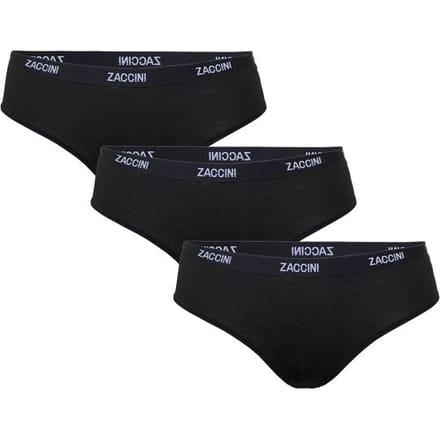 Zaccini Dames Hipsters 3-pack Black-S
