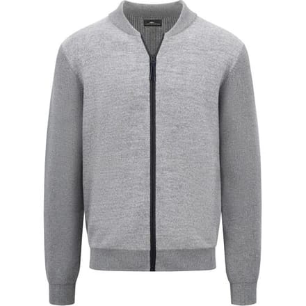 Fynch-Hatton Vest Cardigan College Boiled Wool Steel / male