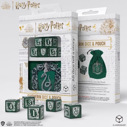 Harry Potter: Slytherin Dice & Pouch (5ST) - Accessoires