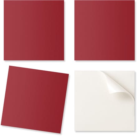 Decoratieve vinyl wandtegels met print, bordeauxrood, 9x30x30 cm