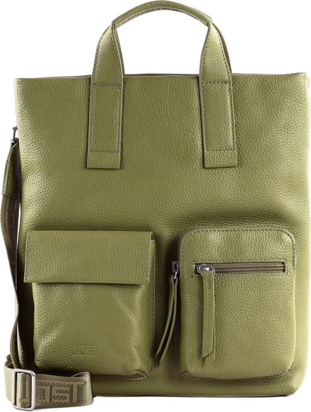JOST Leren vrijetijdsrugzak schoudertas Vika X-Change Bag Olive olijfgroen