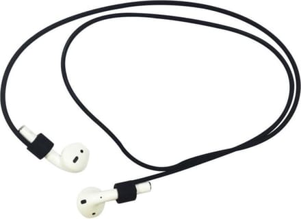Silicone koord / Strap geschikt voor pods Oortjes - Zwart -