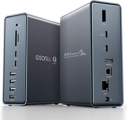 USB C Hub Adapter 15-in-1 Desktop Dockingstation