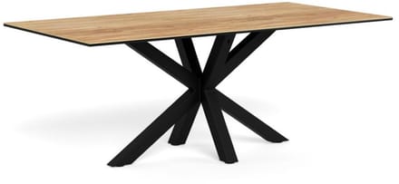 Eettafel Luno Keramiek Eiken Zwart 200cm - Giga Living