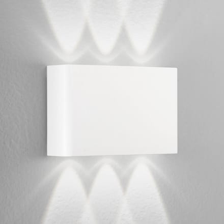 INTEC LED buiten wandlamp KLEIN, wit, breedte 16 cm, kunststof