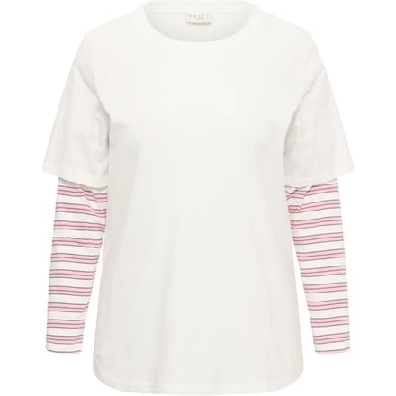 Dames-T-shirt met lange mouwen KAFFE Curve Kclorinda