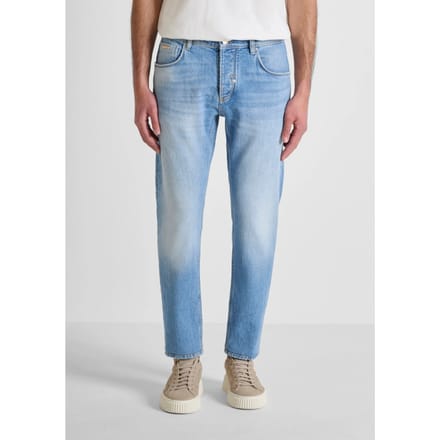 jeans slim fit man blauw denim