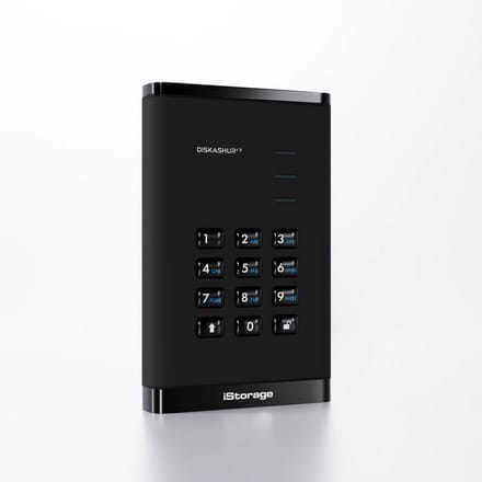 iStorage diskAshur3 SSD – externe Solid State Drive – 1TB – USB – 256-bit – Zwart