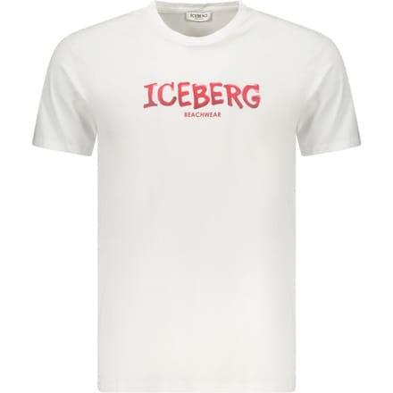 Iceberg Bianco Katoenen Heren T-Shirt