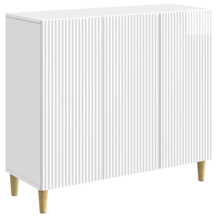 vidaXL - Dressoir - Hoogglans - Wit - 89 - x - 34,5 - x - 80 - cm - Bewerkt - hout