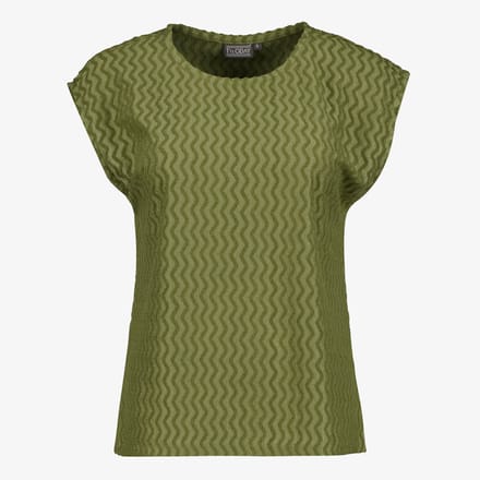 TwoDay dames T-shirt met print groen - Maat S