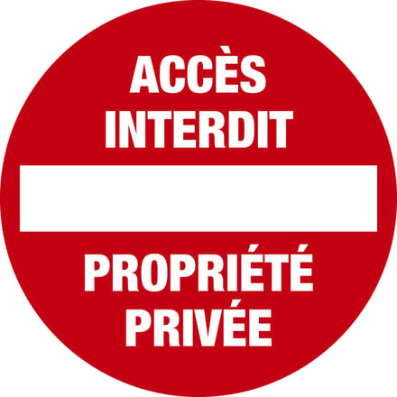 Exacompta 67100E Panneau accés interdit 30 cm FR