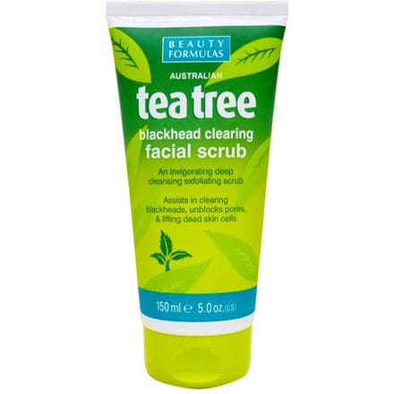 Beauty Formulas - Tea Tree Blackhead Clearing Facial Scrub 150ml
