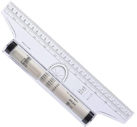 ByShane - 12 Inch Rolling Liniaal Meten - Tekening Parallel - Multifunctioneel - Kunstenaars - Architecten - Ingenieurs