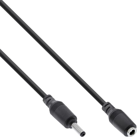 DC verlengkabel | 4,0 x 1,7mm | max. 24W | zwart | 1 meter