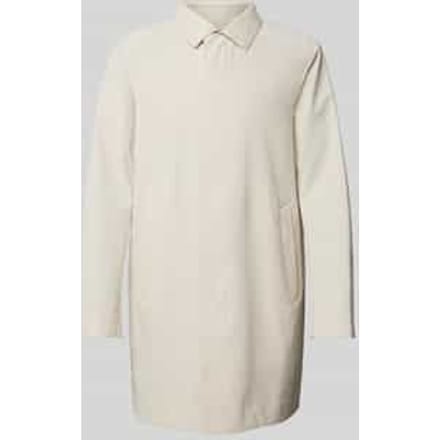 Lange jas met platte kraag, model 'Dillon'