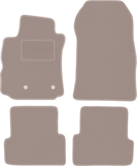 Beige velours matten voor: Renault Modus minivan (2004-2012)