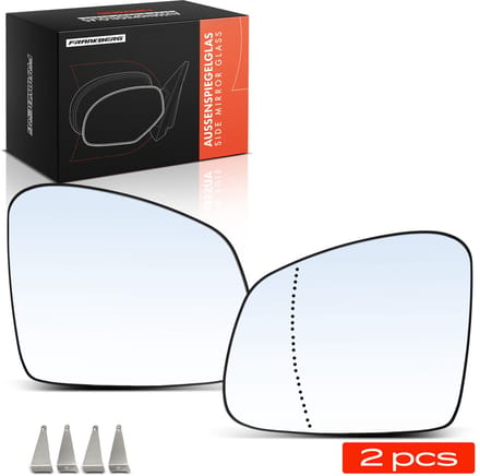 Frankberg 2x Spiegelglas Buitenspiegel Voor voor Renault