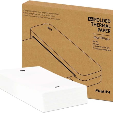 A4 Sneldrogend Thermisch Papier - 210mm x 297mm - 100 Vel Gevouwen US Letter Formaat