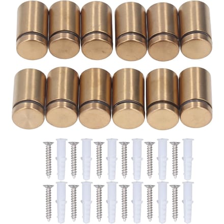 12 Pièces Vis d'Entretoise Acier Inoxydable 19x30mm Kit Fixation Publicitaire pour Montage Mural