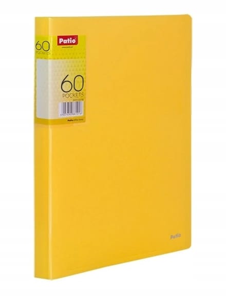 Map A4 met 60 insteekhoezen, Patio Clear Book, Geel