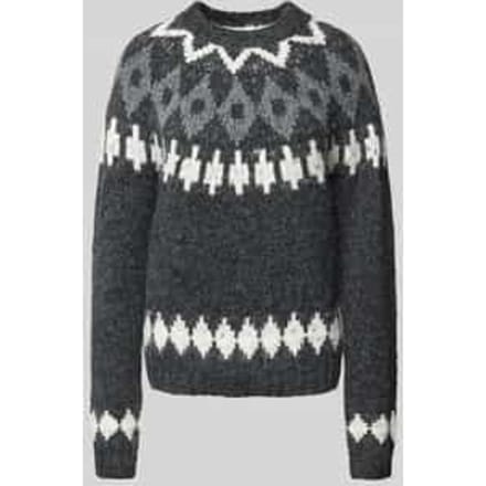 Loose fit gebreide pullover met wol