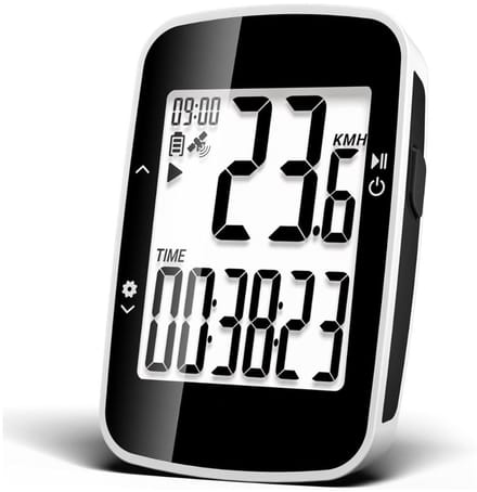 MIRA® Kilometerteller Fiets - Fietscomputer Draadloos Waterdicht - Snelheidsmeter Fiets - Wit - 10cm x 8cm x 5cm