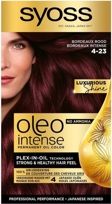 Syoss Oleo Intense - Haarverf - 4-23 - Bordeaux Rood - 115ml x 12