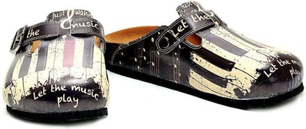 GOBY Clogs met Pianoprint – Handgemaakt – Premium Kwaliteit – Maat 35