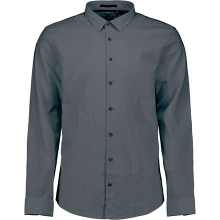No Excess Shirt with linen dark steel