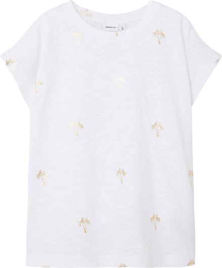 Name it t-shirt meisjes - wit -NKFdanushia - maat 116