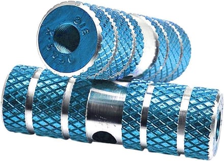 Fietsvoetsteunen - Fietsaccessoires Stabilisatoren - Extra Stabiliteit - Antislip Groeven - 70 mm Lengte - Blauw