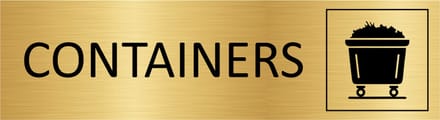 CombiCraft deurbordje Containers in goud met tape - 165 x 45 mm