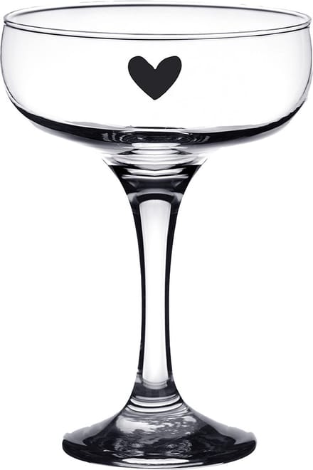 Clayre & Eef Champagneglas 150 ml Glas Hart