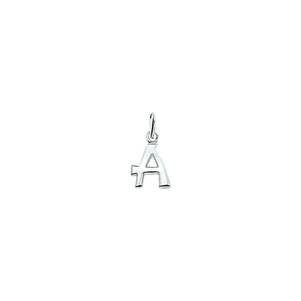 Zilver Gerhodineerde Hanger letter A 1329999