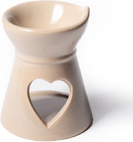 Aromatische Waxbrander Hart Beige - 8x6.5 cm