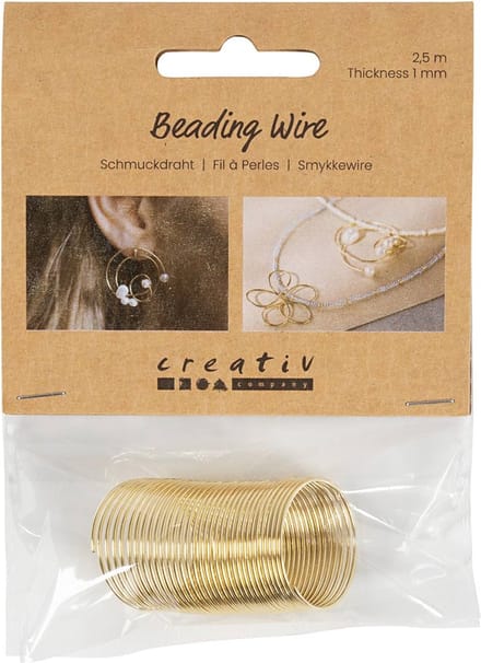 Creativ Company Sieradendraad 1 mm Goud 2,5 m