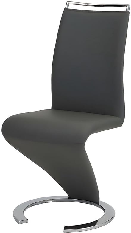 Vente-unique Set van 4 stoelen TWIZY - Zwart kunstleer