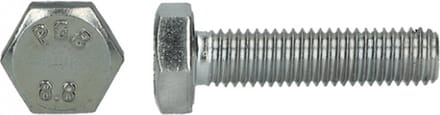 PGB-Zeskanttapbout 8.8 DIN 933 M 10x80 Zn x 100 stuks