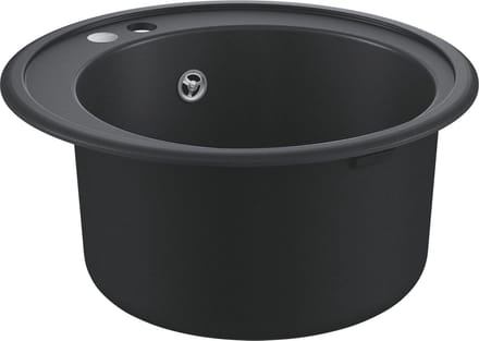 GROHE K200 Composiet Spoelbak - 51cm - Inbouw - Met overloop - Granite Black