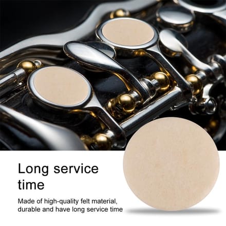 17-delige set hoogwaardige, duurzame klarinetpads, klarinetreparatieonderdelen en vervangende accessoires black