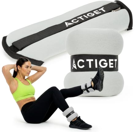 Actiget® Pols- en enkelgewicht | 2 Stuks | 1 kg | Grijs